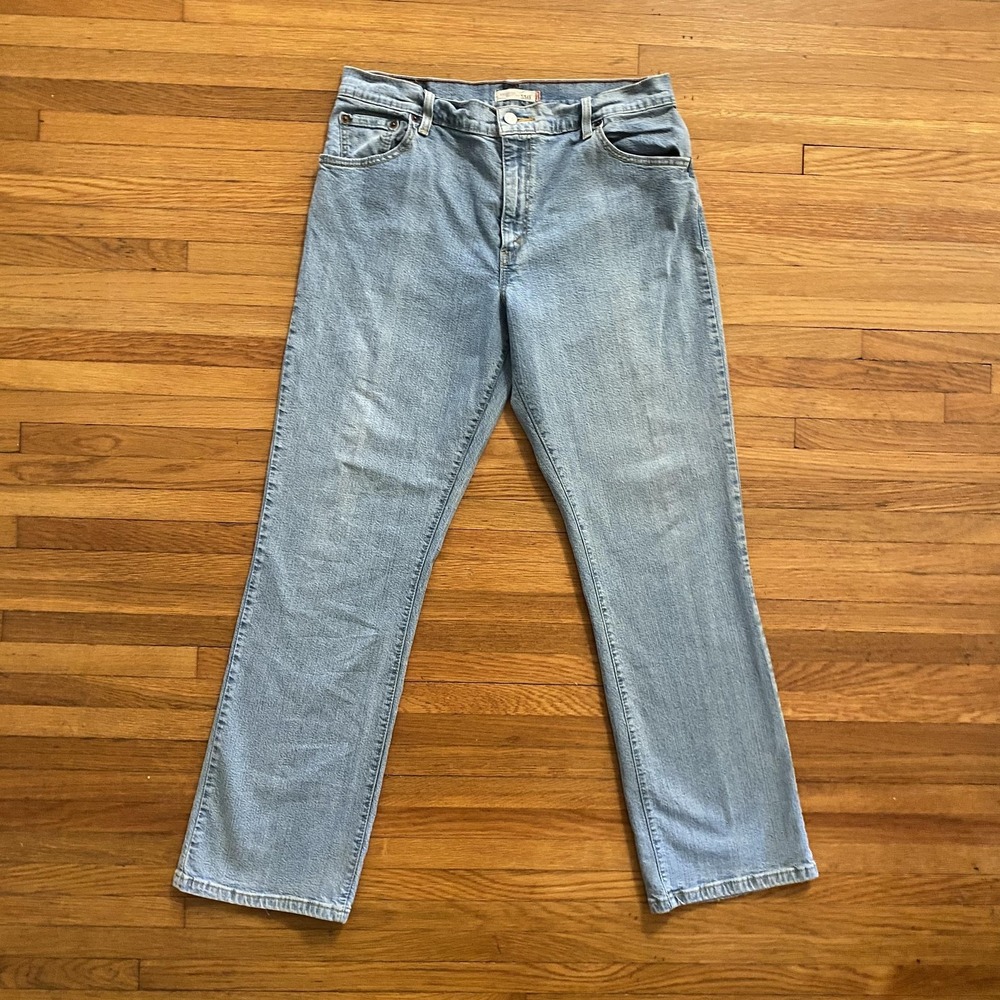 Levis 550 Jeans Womens 14 Blue Light Wash Relaxed Fit Tapered Leg Stretch Y2K